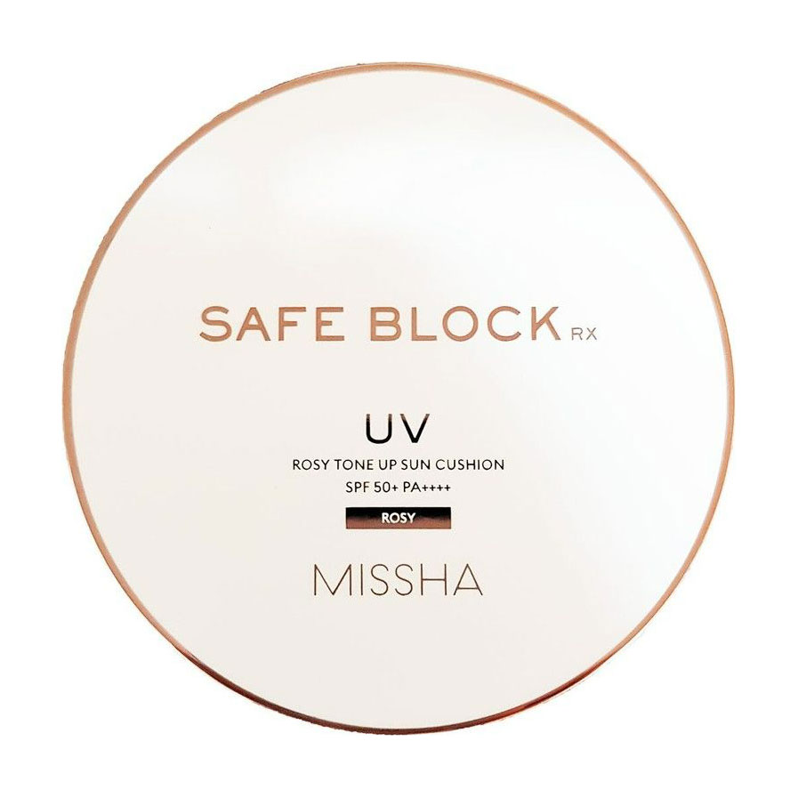 Сонцезахисний кушон для обличчя Missha Safe Block RX Tone Up Sun Cushion SPF 50+ PA++++ Rosy, 12 г